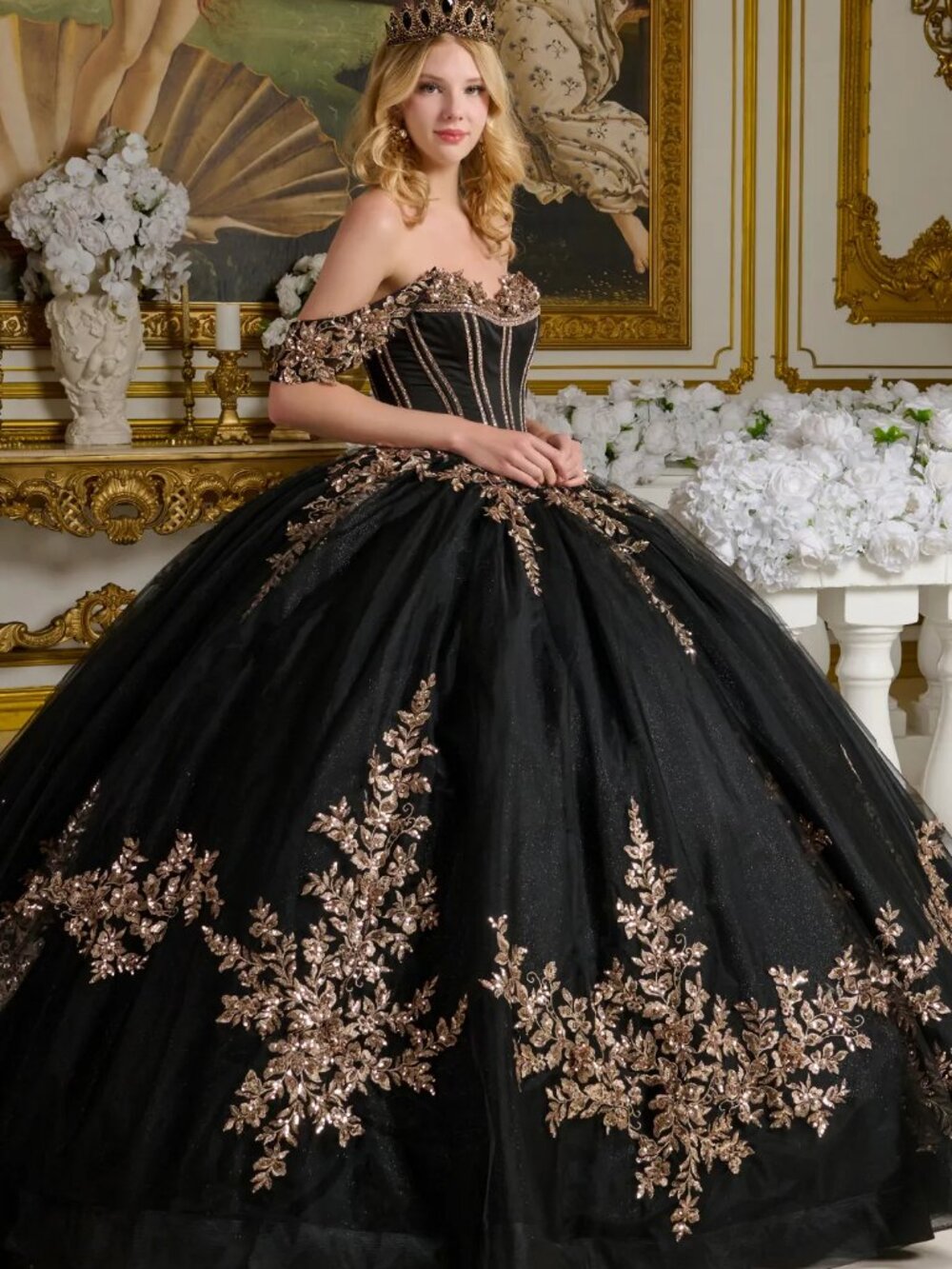 NEW BLACK Off Shoulder Evening Gown Floor Length Formal Elegant GL3640